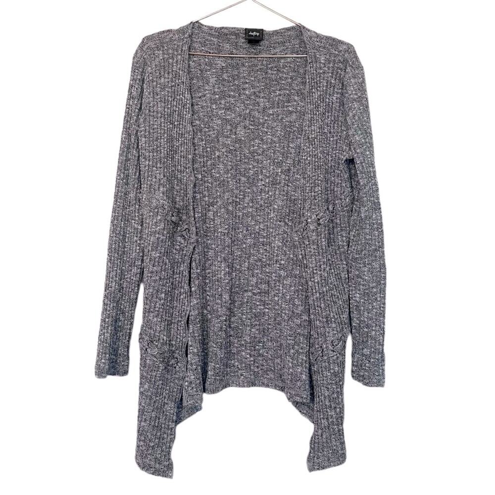 Daytrip Ribbed Long Sleeve Cardigan with Braid - Size Small